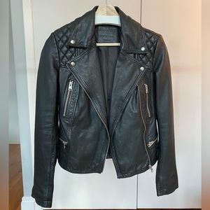 All Saints Women’s Leather Jacket Size 4